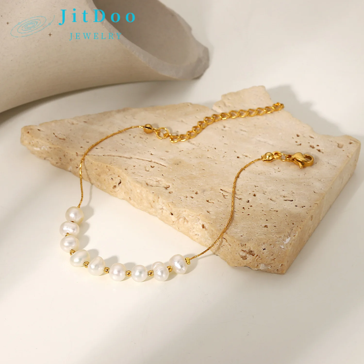 JitDoo Classic Natural Freshwater Pearl Stainless Steel Jewelry 18k Gold Chain Bracelet for Women Summer Beach Party Trendy Gift
JitDoo Classic Natural Freshwater Pearl Stainless Steel Jewelry 18k Gold Chain Bracelet for Women Summer Beach Party Trendy Gift
