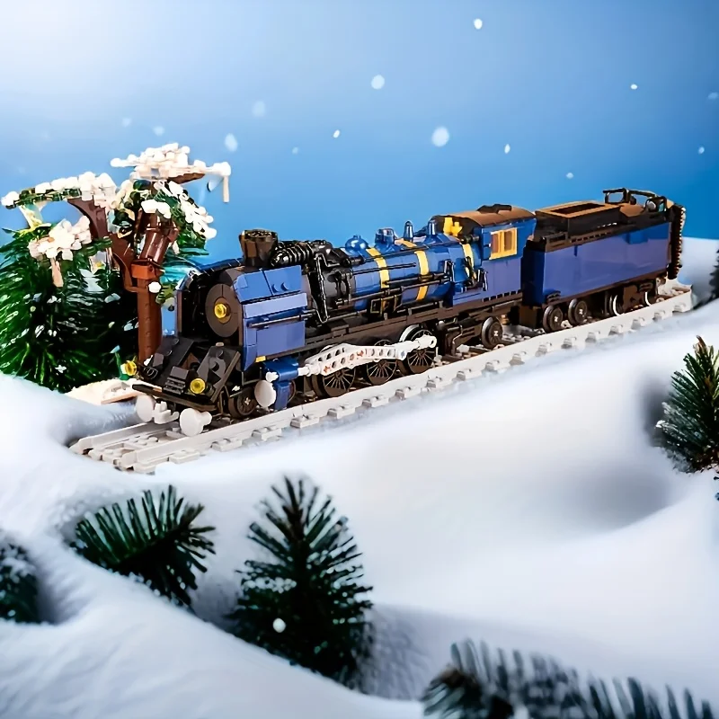 Steam train building block set, 1052 pieces, functional retro steam train model kit, with track, suitable for boys like toys, AB
Steam train building block set, 1052 pieces, functional retro steam train model kit, with track, suitable for boys like toys, AB