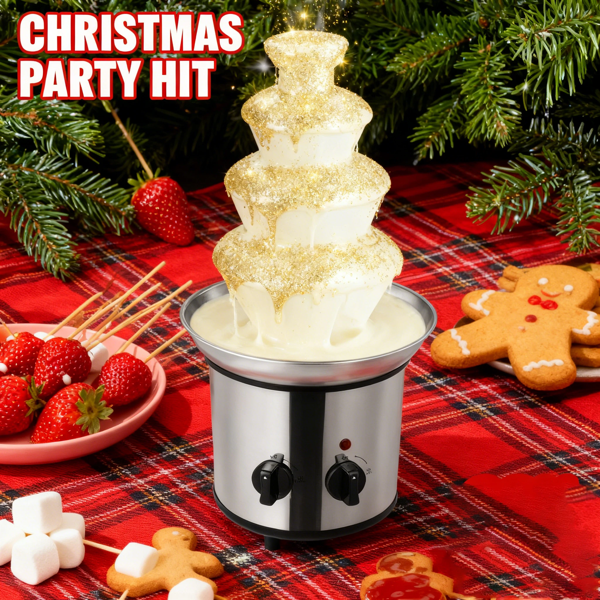 Электрический фонтан для шоколадного фондю, 4-уровневый роскошный сырный каскадный фондю из нержавеющей стали для вечеринок - молотый сыр
Электрический фонтан для шоколадного фондю, 4-уровневый роскошный сырный каскадный фондю из нержавеющей стали для вечеринок - молотый сыр