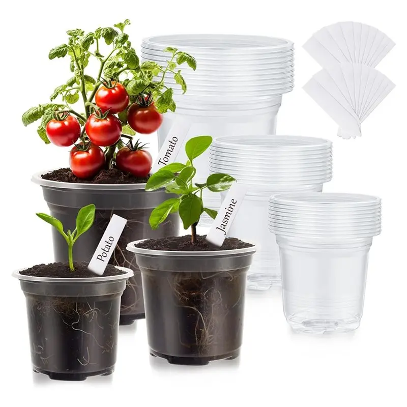 ABKS-For Plants, 30 упаковок, прозрачные горшки для рассады 3,5, 4, 5 дюймов, прозрачные пластиковые горшки для саженцев с дренажными отверстиями и 20 этикетками
ABKS-For Plants, 30 упаковок, прозрачные горшки для рассады 3,5, 4, 5 дюймов, прозрачные пластиковые горшки для саженцев с дренажными отверстиями и 20 этикетками