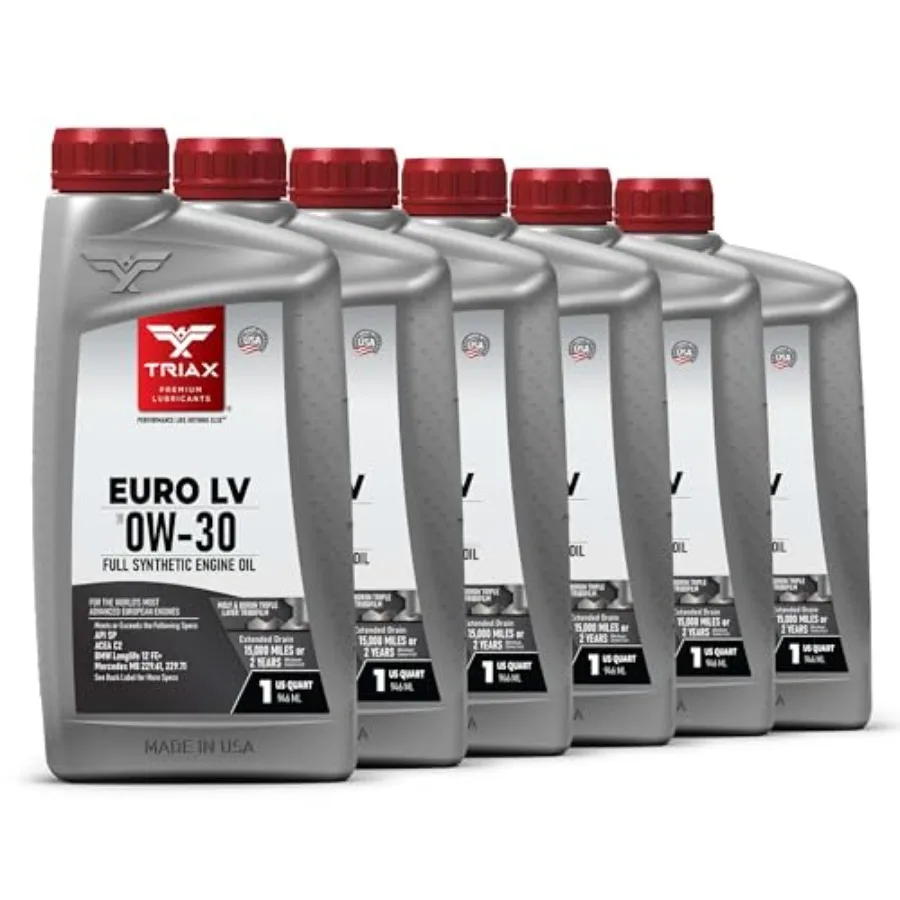 Euro LV 0W-30 - Full Synthetic European Car Engine Oil - PAO Esters - 15K Miles OEM Grade - Compatible with BMW LL-12+ BMW LL-1
Euro LV 0W-30 - Full Synthetic European Car Engine Oil - PAO Esters - 15K Miles OEM Grade - Compatible with BMW LL-12+ BMW LL-1