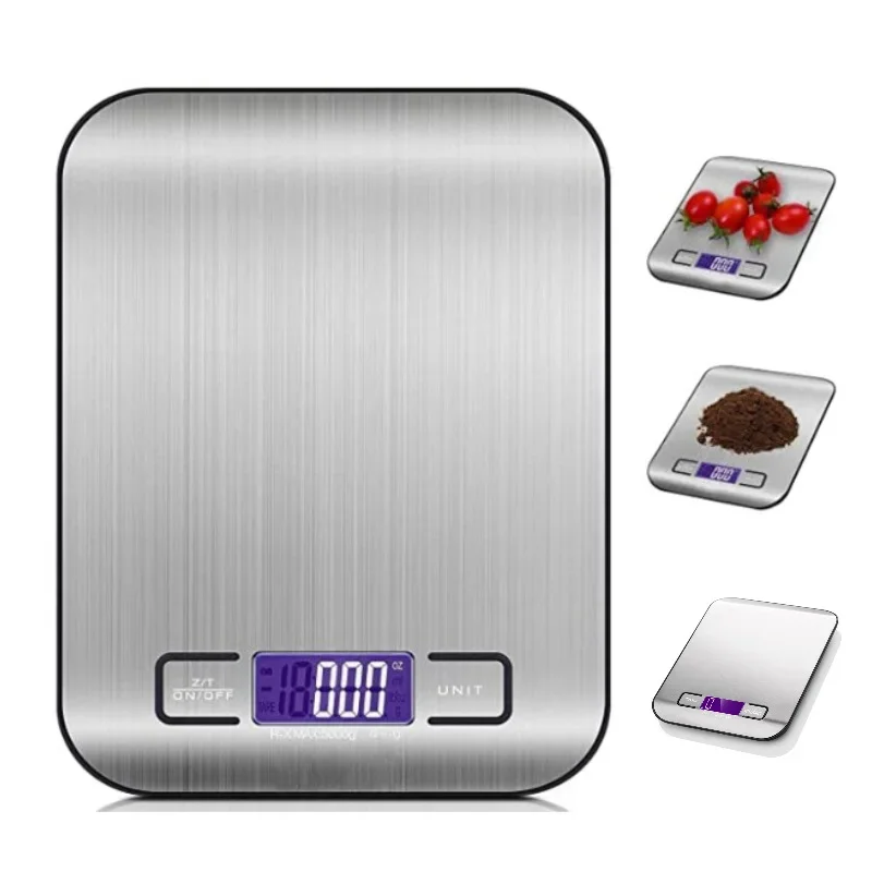 5/10KG Digital Kitchen Scale Stainless Steel Portable Kitchen Food Scale LED Display Electronic Jewelry Baking Weight Scales
5/10KG Digital Kitchen Scale Stainless Steel Portable Kitchen Food Scale LED Display Electronic Jewelry Baking Weight Scales
