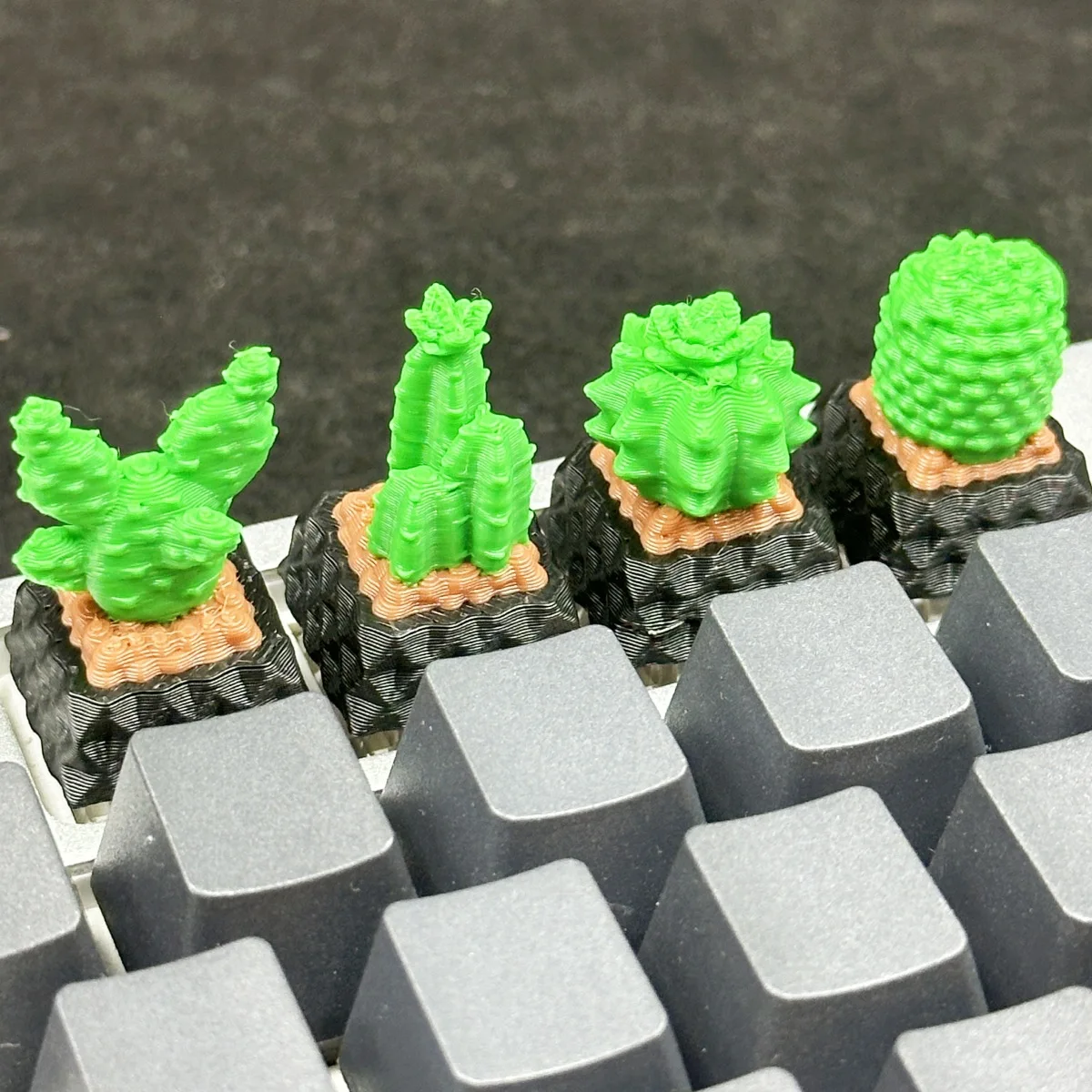 Resin Cartoon Cactus Keycaps Handmade Cute Cross Axis Mechanical Keyboard Keycaps Single