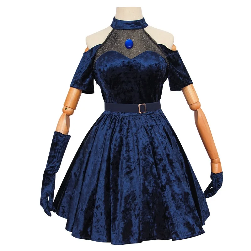 Anime Alien Stage Mizi Costume Cosplay Fancy Dress Blue Velvet Outfit Gloves Belt For Halloween Party Roleplay
Anime Alien Stage Mizi Costume Cosplay Fancy Dress Blue Velvet Outfit Gloves Belt For Halloween Party Roleplay