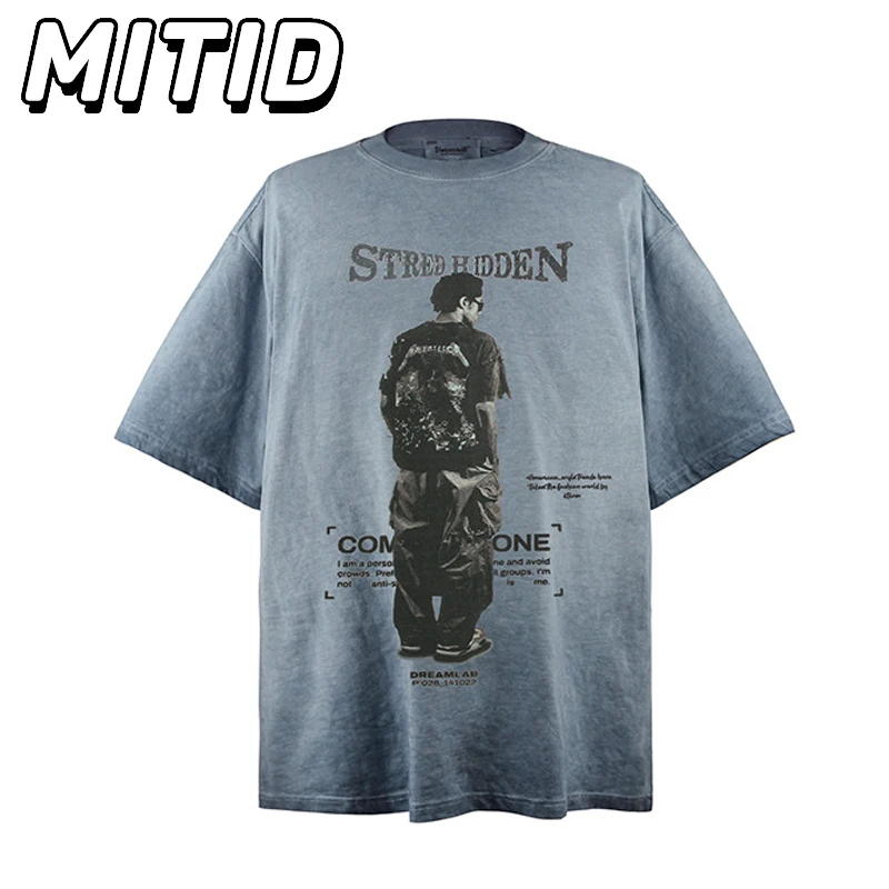 American Retro Character Printed T Shirt Men Pure Cotton Half Sleeve Vintage T Shirt Blue Green Tops Tees Men Hip Hop Streetwear
American Retro Character Printed T Shirt Men Pure Cotton Half Sleeve Vintage T Shirt Blue Green Tops Tees Men Hip Hop Streetwear