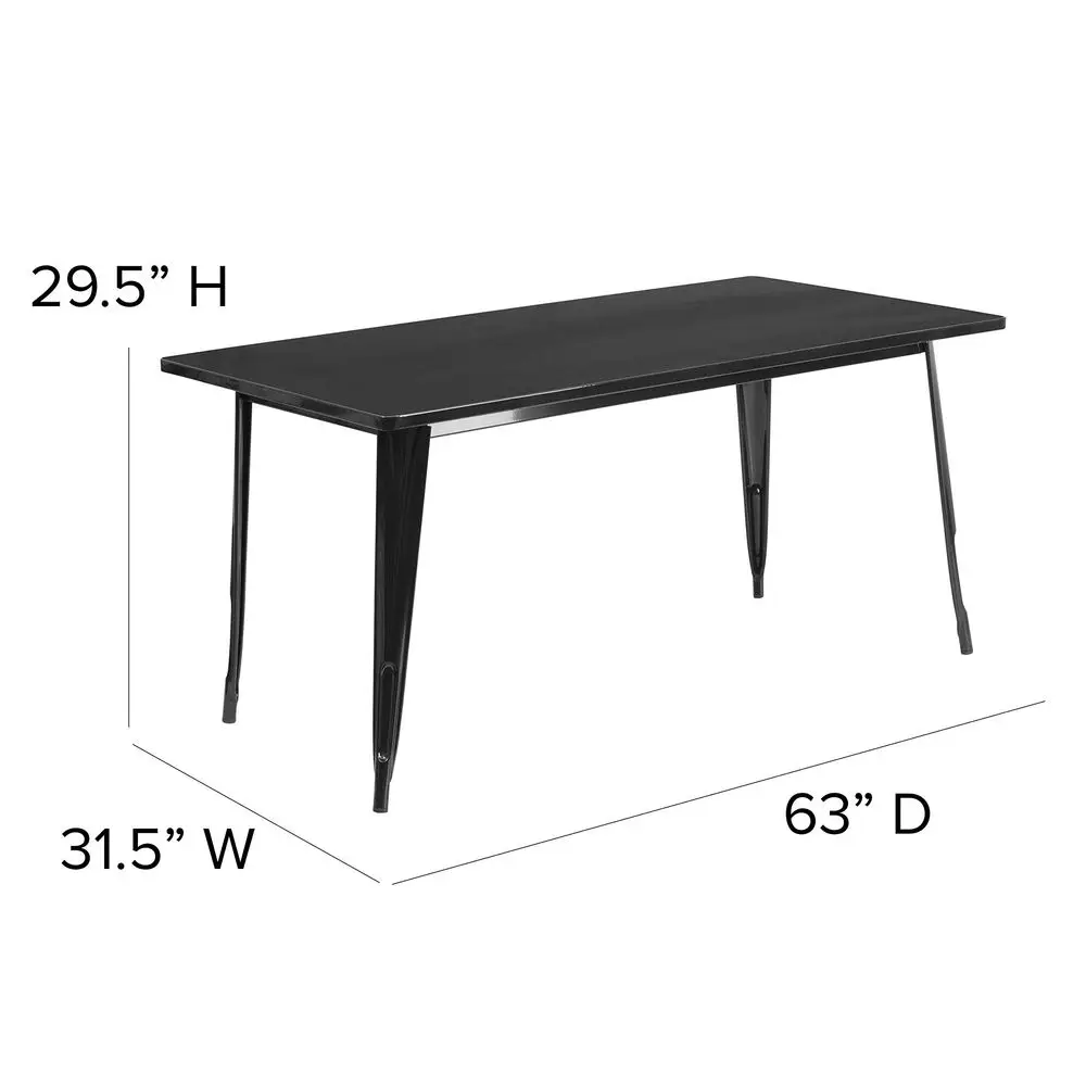 Commercial Grade 31.5 x 63 Rectangular Black Metal IndoorOutdoor Table
Commercial Grade 31.5 x 63 Rectangular Black Metal IndoorOutdoor Table