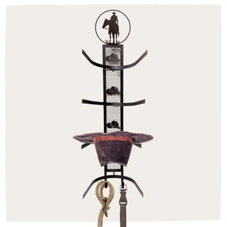 Cowboy Hat Rack Wall Mount - Rustic Western Style Metal Hat Holder with 4 Slots - Country Cowboy Decor for Wall or Over Door Id
Cowboy Hat Rack Wall Mount - Rustic Western Style Metal Hat Holder with 4 Slots - Country Cowboy Decor for Wall or Over Door Id