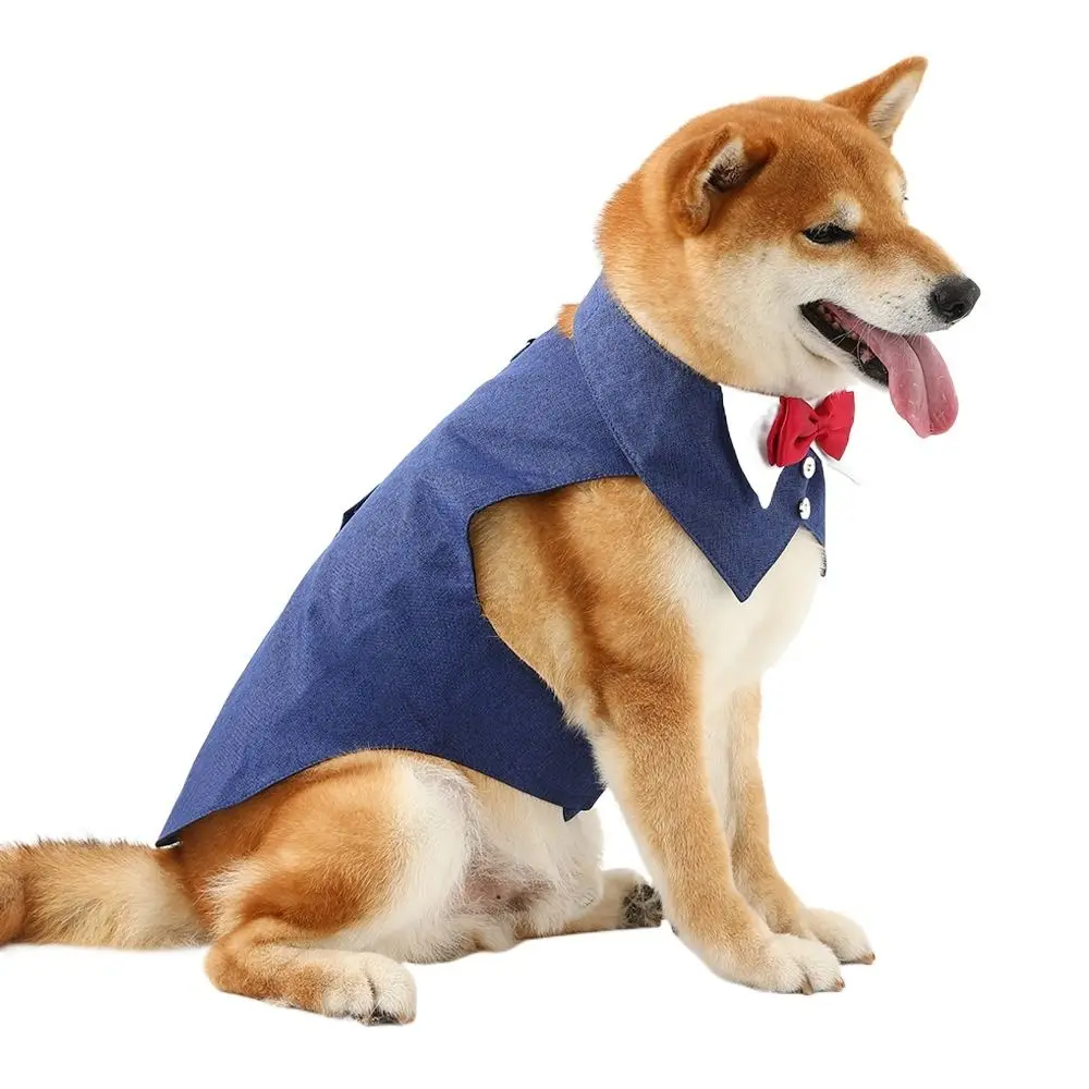 Practical Linen Pet Swallowtail Four-Color with Bow Tie Dog Clothes Adjustable Pet Shirt Wedding
Practical Linen Pet Swallowtail Four-Color with Bow Tie Dog Clothes Adjustable Pet Shirt Wedding