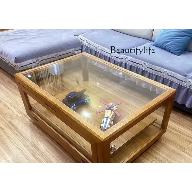 yj5 Nordic medieval style solid wood display coffee table cherry wood tempered glass display coffee table creative customization
yj5 Nordic medieval style solid wood display coffee table cherry wood tempered glass display coffee table creative customization