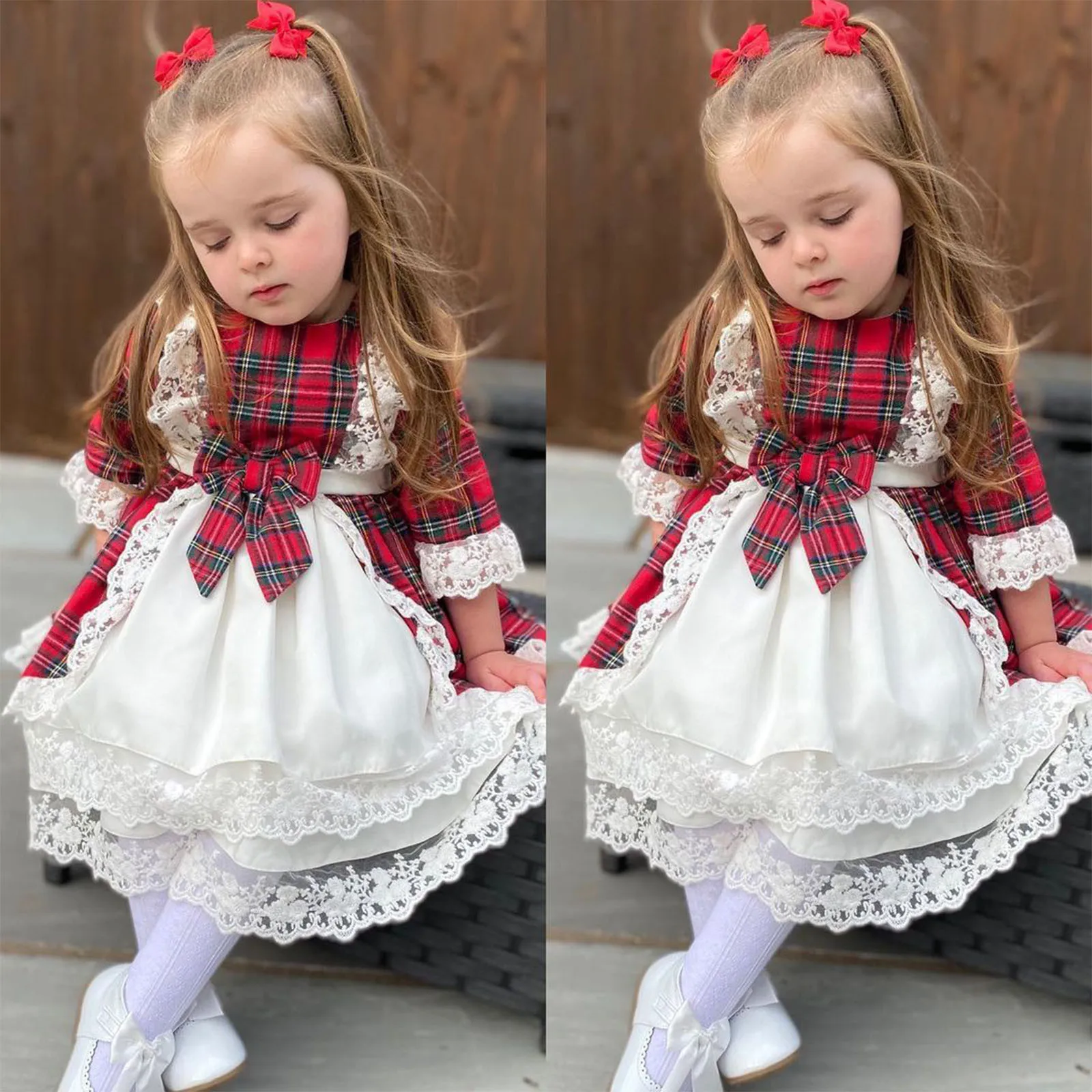 1-7 Years Kids Baby Girls Christmas Red Dress Toddler Children Plaid Print Bow Lace Tutu Party Dresses New Year Xmas Costumes
1-7 Years Kids Baby Girls Christmas Red Dress Toddler Children Plaid Print Bow Lace Tutu Party Dresses New Year Xmas Costumes