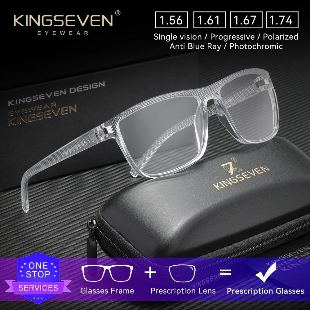 KINGSEVEN Fashion Men Prescription Glasses Myopia Hyperopia Eyewear Causal Anti Blue Light Optical Lens Women Reading Glasses
KINGSEVEN Fashion Men Prescription Glasses Myopia Hyperopia Eyewear Causal Anti Blue Light Optical Lens Women Reading Glasses