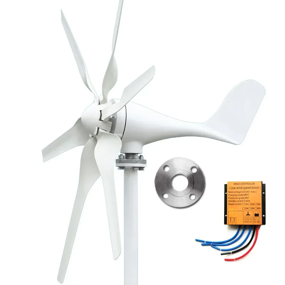 400W/800W 12V/24V MPPT Wind Turbine Generator 3/5/6 Blades Wind Generator Permanent Magnet Alternator Home Use Aerogenerator
400W/800W 12V/24V MPPT Wind Turbine Generator 3/5/6 Blades Wind Generator Permanent Magnet Alternator Home Use Aerogenerator