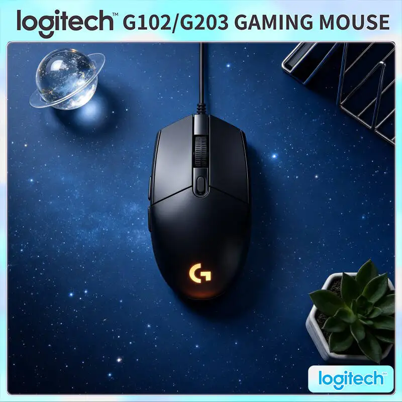 Logitech G102 Wired Gaming Mouse, 16.8M RGB Colors, HERO Sensor, Mechanical Tension Buttons, Ergonomic for Mac/Windows
Logitech G102 Wired Gaming Mouse, 16.8M RGB Colors, HERO Sensor, Mechanical Tension Buttons, Ergonomic for Mac/Windows
