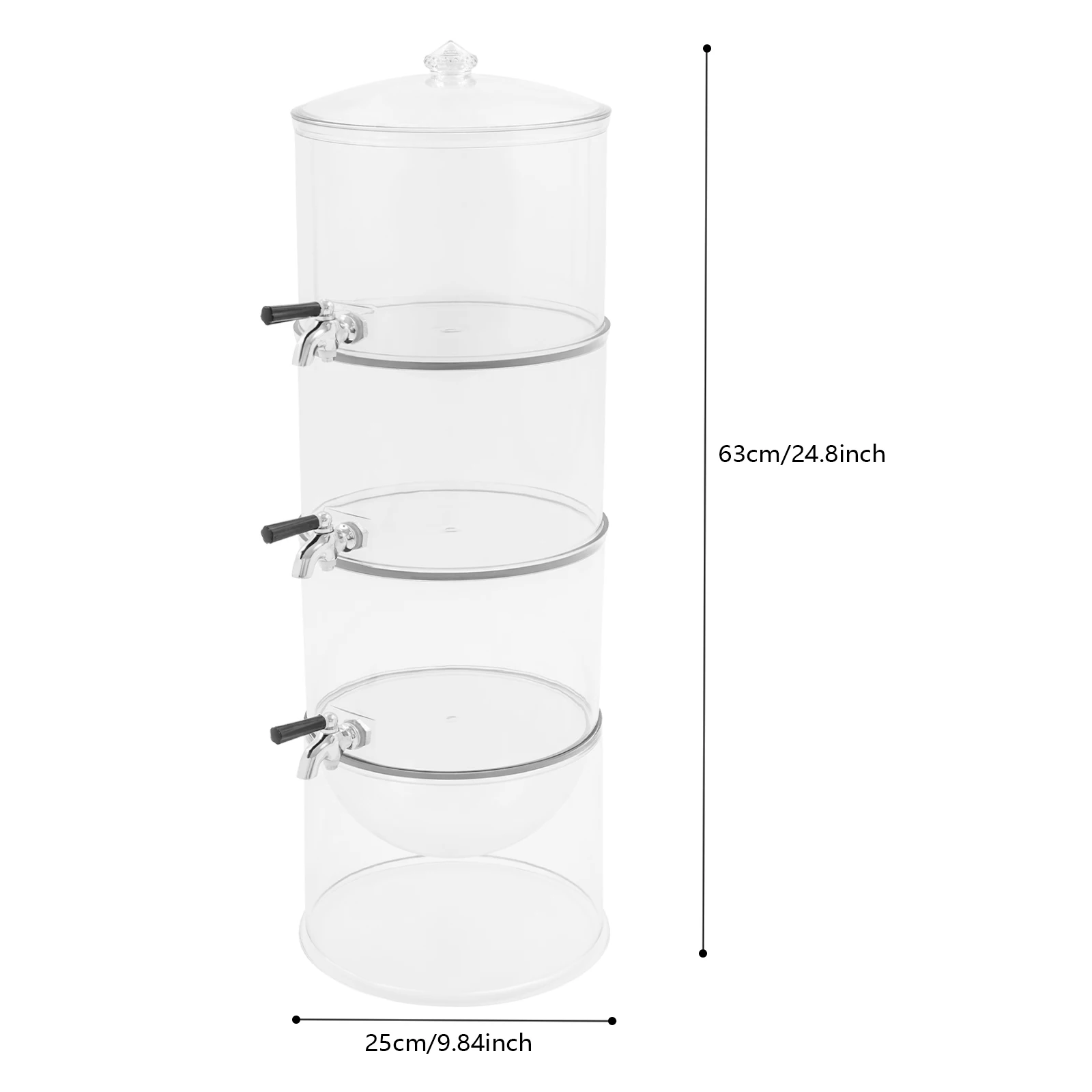 4L/1.06 Gal 3-Tier Beverage Dispenser, Clear Beverage Dispenser W/ Faucets for Indoor& Outdoor Parties, Restaurants, Cafeterias
4L/1.06 Gal 3-Tier Beverage Dispenser, Clear Beverage Dispenser W/ Faucets for Indoor& Outdoor Parties, Restaurants, Cafeterias