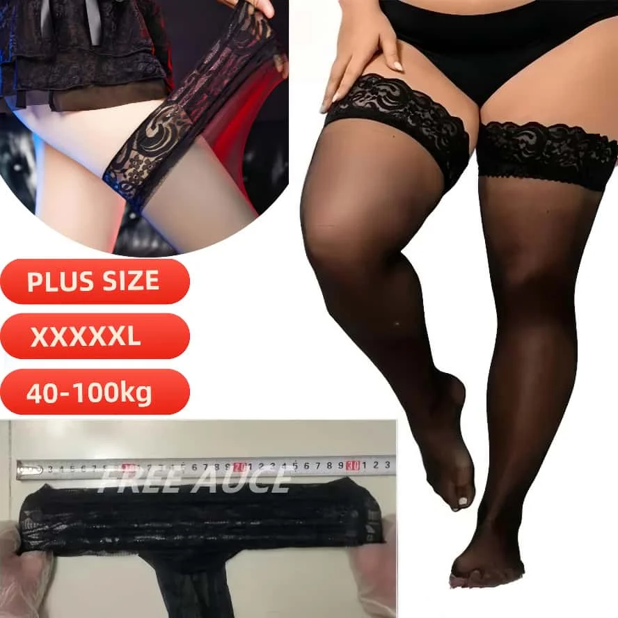 Plus Size black Lace Stocking Sexy Thigh High over Knee Stockings Lingerie Women Transparent Elastic long Socks female Medias XL
Plus Size black Lace Stocking Sexy Thigh High over Knee Stockings Lingerie Women Transparent Elastic long Socks female Medias XL