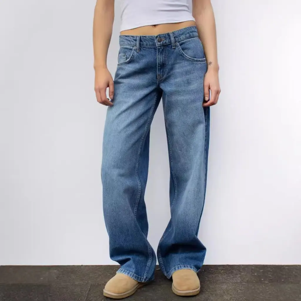 High Waist Wide Leg Loose Fit Jeans European American Style Washed Vintage All-match Straight Leggings for Women
High Waist Wide Leg Loose Fit Jeans European American Style Washed Vintage All-match Straight Leggings for Women