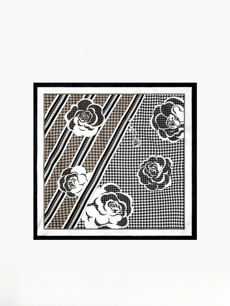 Xinuosichou Silk Scarf Vintage Silk Lightweight Luxury Square Scarf Black White Tea Olive Leaf Print Spring Fashion
Xinuosichou Silk Scarf Vintage Silk Lightweight Luxury Square Scarf Black White Tea Olive Leaf Print Spring Fashion