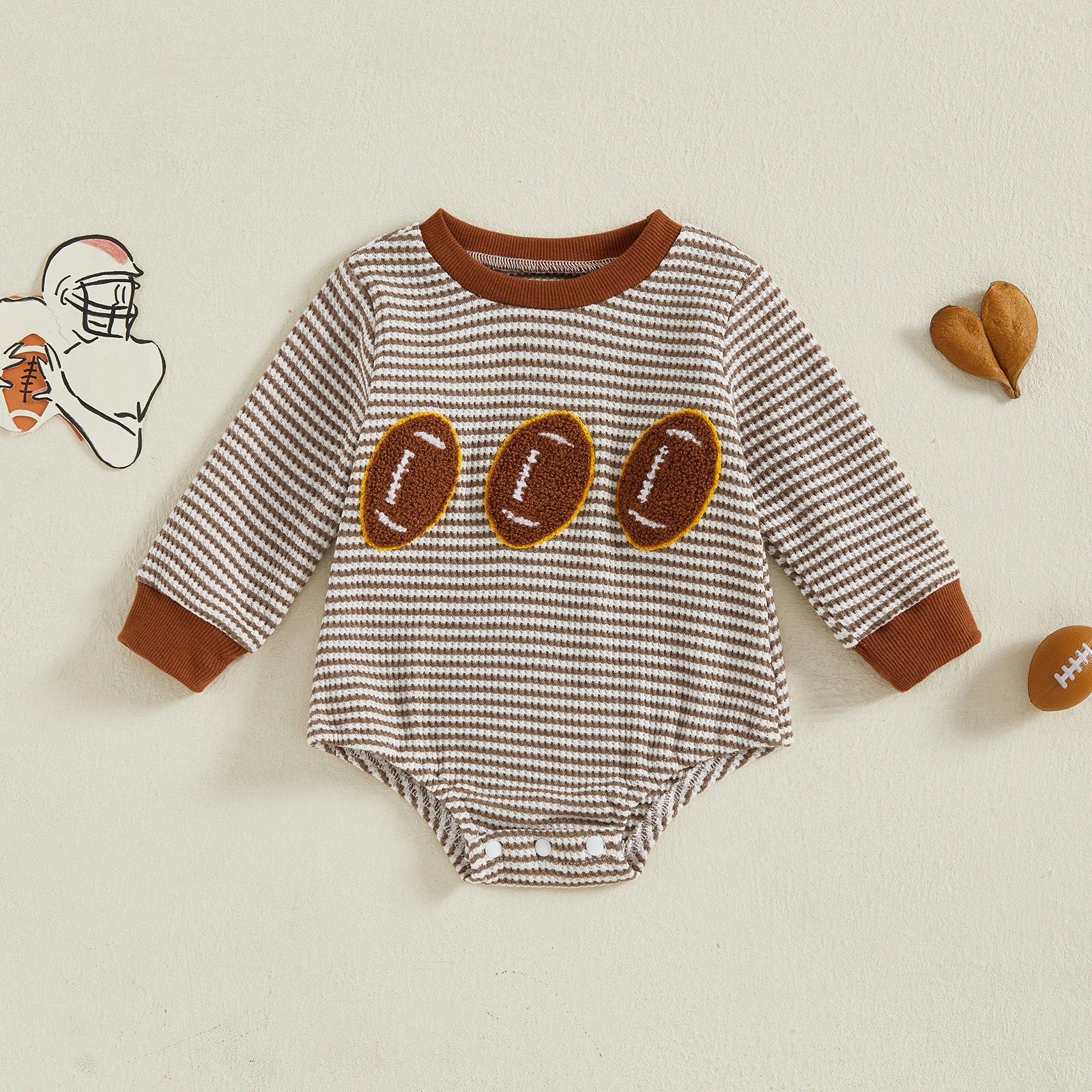 Lioraitiin Baby Boy Romper Long Sleeve Crew Neck Striped Embroidery Rugby Fall Bodysuit Clothes
Lioraitiin Baby Boy Romper Long Sleeve Crew Neck Striped Embroidery Rugby Fall Bodysuit Clothes