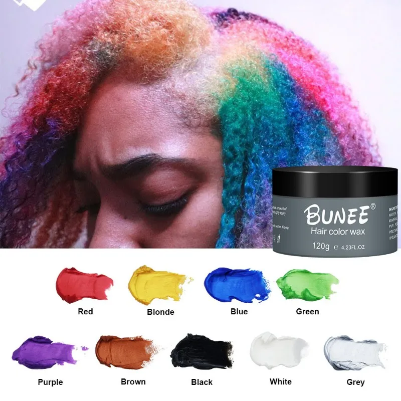 120g 9-Color Hair Clay Styling Wax for Men and Women Styling One-time Dyeing Hair Cream Styling Design Fashion Salon inoffensive
120g 9-Color Hair Clay Styling Wax for Men and Women Styling One-time Dyeing Hair Cream Styling Design Fashion Salon inoffensive