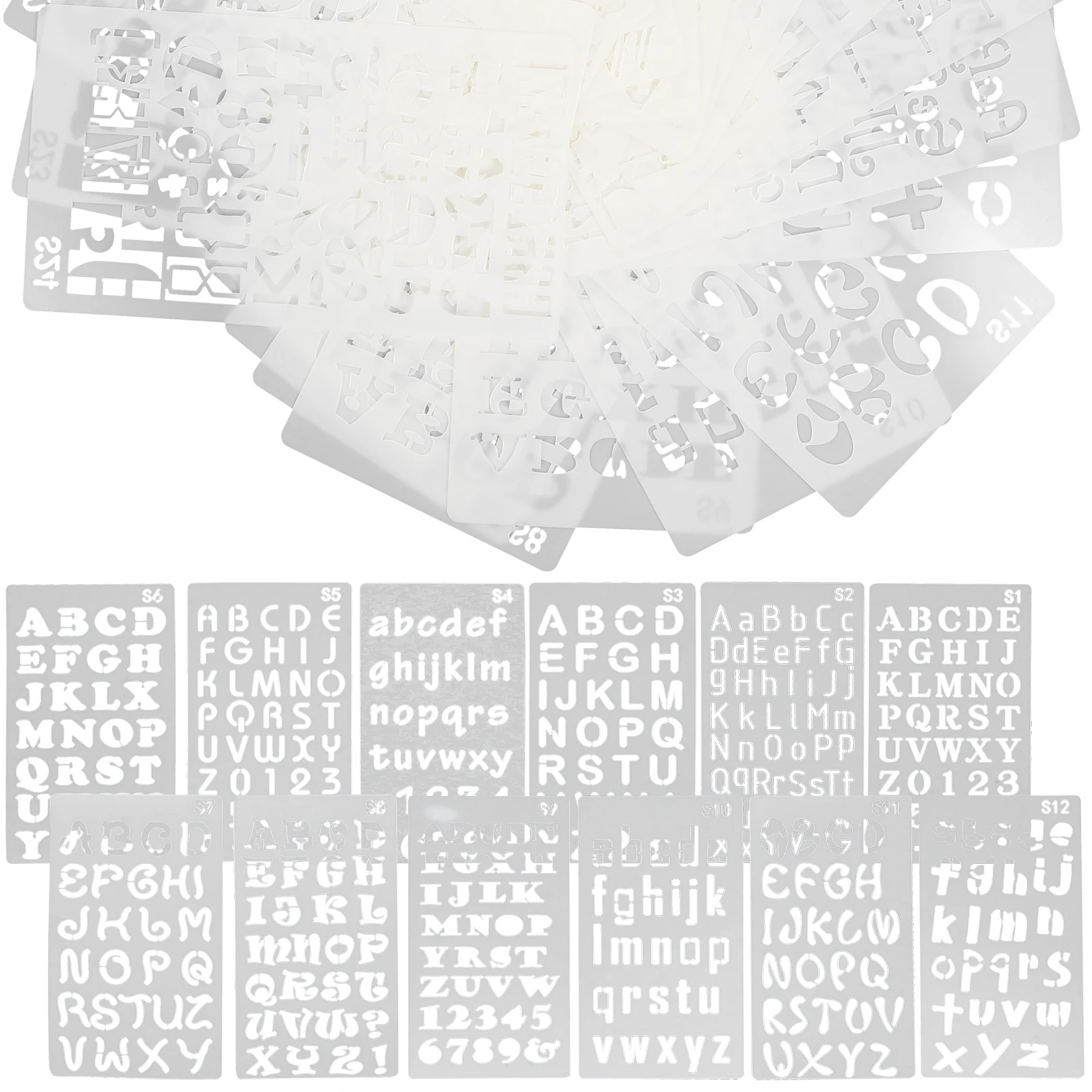 24pcs Painting Templates Hollow Stencils for Wood Wall Child Scrapbooking Letter English Alphabet Handicraft Drawing
24pcs Painting Templates Hollow Stencils for Wood Wall Child Scrapbooking Letter English Alphabet Handicraft Drawing