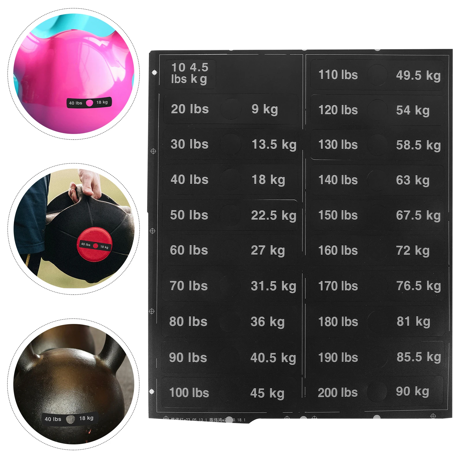 Weight Label Stickers Weighting Tags Self adhesive PVC 33x18mm Gym Equipment Fitness Tracking Goals
Weight Label Stickers Weighting Tags Self adhesive PVC 33x18mm Gym Equipment Fitness Tracking Goals