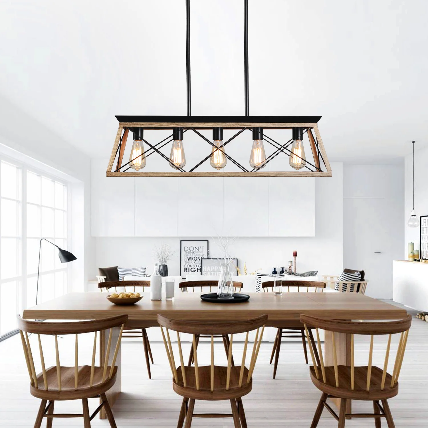 Farmhouse Chandeliers for Dining Room, 5-Light Rustic Kitchen Island Lighting, Adjustable Height Pendant Light Oak (No Bulbs)
Farmhouse Chandeliers for Dining Room, 5-Light Rustic Kitchen Island Lighting, Adjustable Height Pendant Light Oak (No Bulbs)