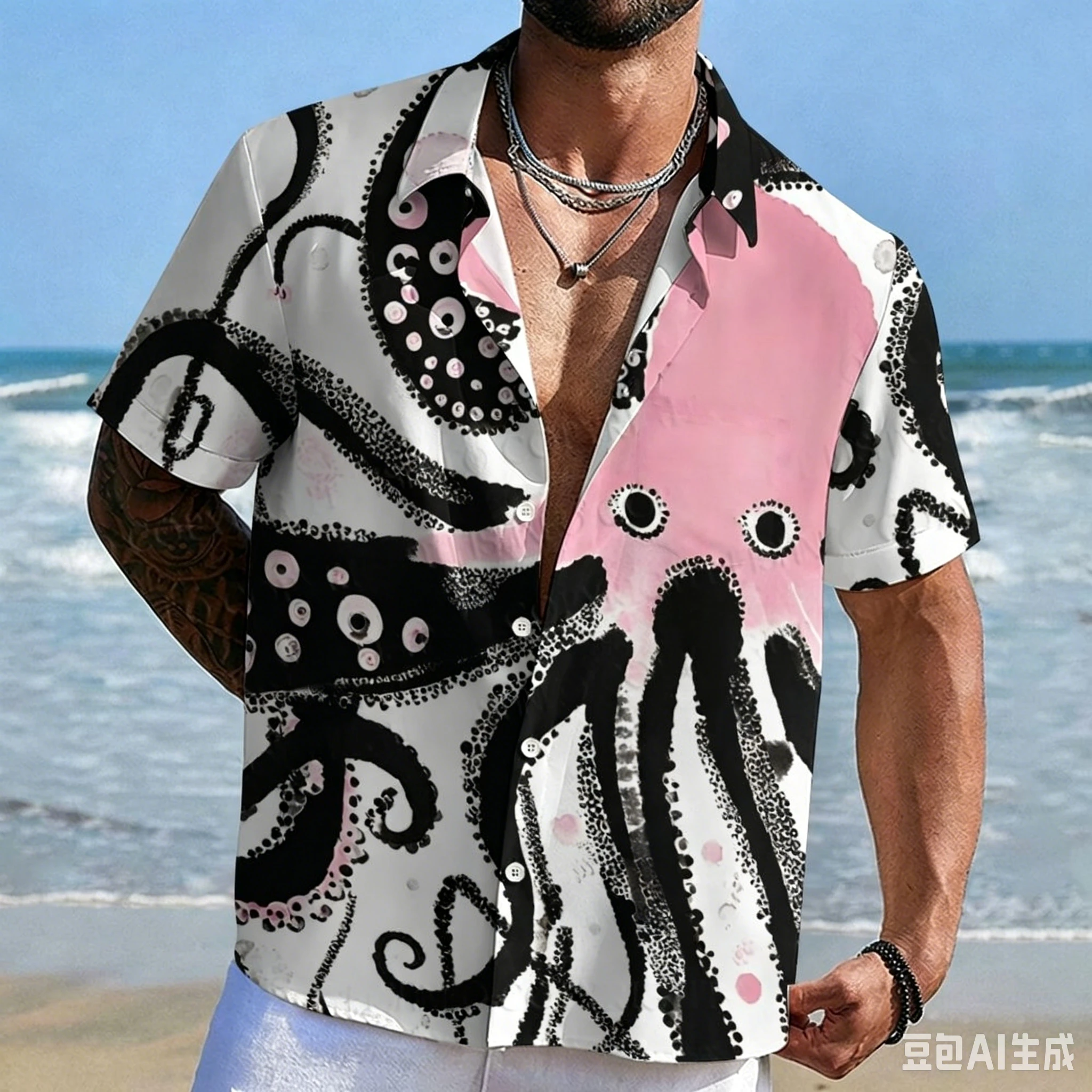 2026 Summer Men's New Large Loose Quick Drying Octopus Printed Shirt Casual Outdoor Sports Short Sleeve Pure Cotton T-shirt
2026 Summer Men's New Large Loose Quick Drying Octopus Printed Shirt Casual Outdoor Sports Short Sleeve Pure Cotton T-shirt