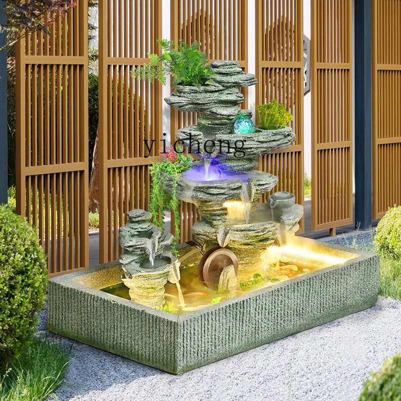 TQ courtyard alpine fountain room outdoor balcony circulating water fish pond landscaping
TQ courtyard alpine fountain room outdoor balcony circulating water fish pond landscaping