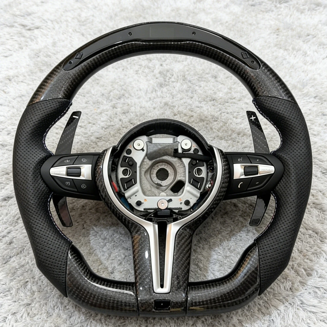 M Sport for BMW F20 F21 F22 F44 F30 340i F31 F34 335i F32 F33 F36 F10 535i 550i F11 F07 F06 F13 Carbon Fiber LED Steering Wheel
M Sport for BMW F20 F21 F22 F44 F30 340i F31 F34 335i F32 F33 F36 F10 535i 550i F11 F07 F06 F13 Carbon Fiber LED Steering Wheel