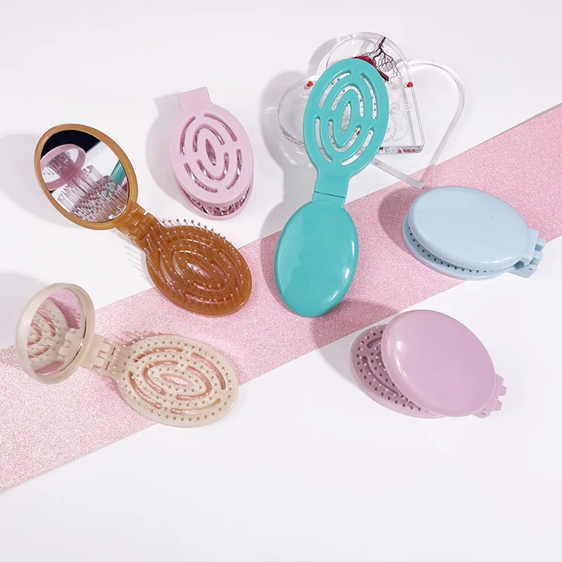Foldable Small Hair Comb with Mirror Portable Massage Smooth Comb 2 in 1 Folding Trave Portable Hollow Comb Styling Accessories
Foldable Small Hair Comb with Mirror Portable Massage Smooth Comb 2 in 1 Folding Trave Portable Hollow Comb Styling Accessories