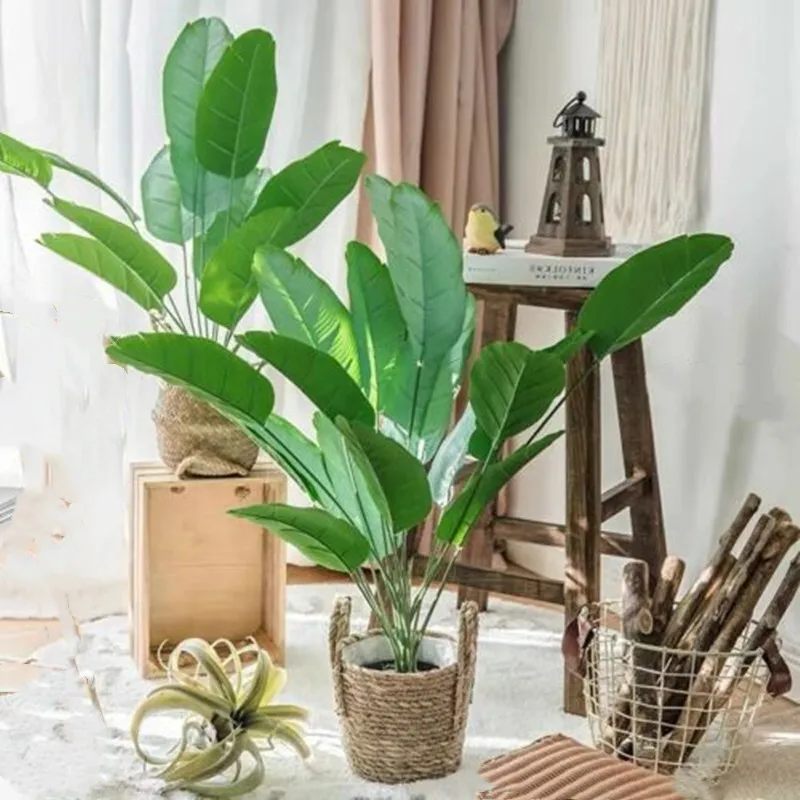 81cm 1pc Artificial Plant Banana Tree Fake Palm Leaves Outdoor Garden Tropical Large Plants Home Decoration Green Home Decor
81cm 1pc Artificial Plant Banana Tree Fake Palm Leaves Outdoor Garden Tropical Large Plants Home Decoration Green Home Decor