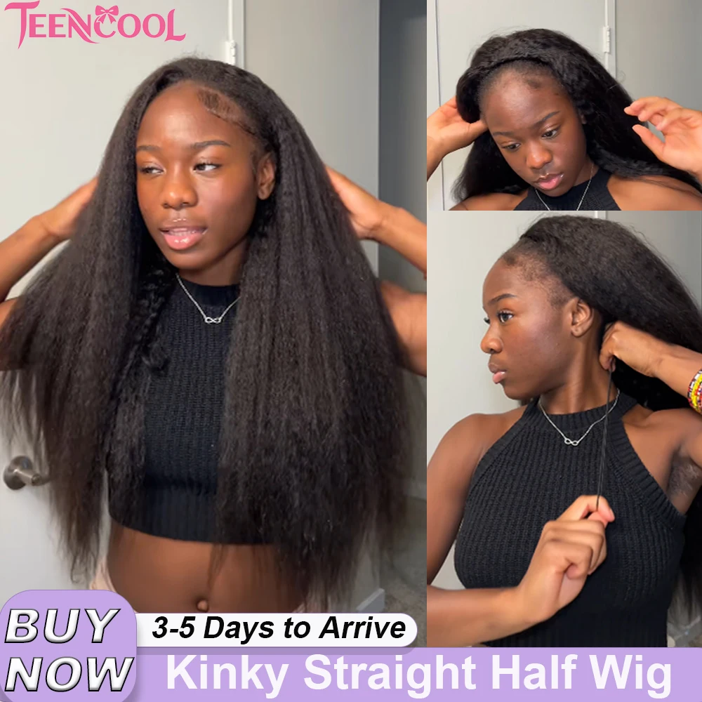 Kinky Straight Half Wigs Human Hair With Drawstring Glueless Wigs 200% Density 3 IN 1 Half Wigs Flip Kinky Straight Half Wig 30 Inch Ready to Wear
Kinky Straight Half Wigs Human Hair With Drawstring Glueless Wigs 200% Density 3 IN 1 Half Wigs Flip Kinky Straight Half Wig 30 Inch Ready to Wear