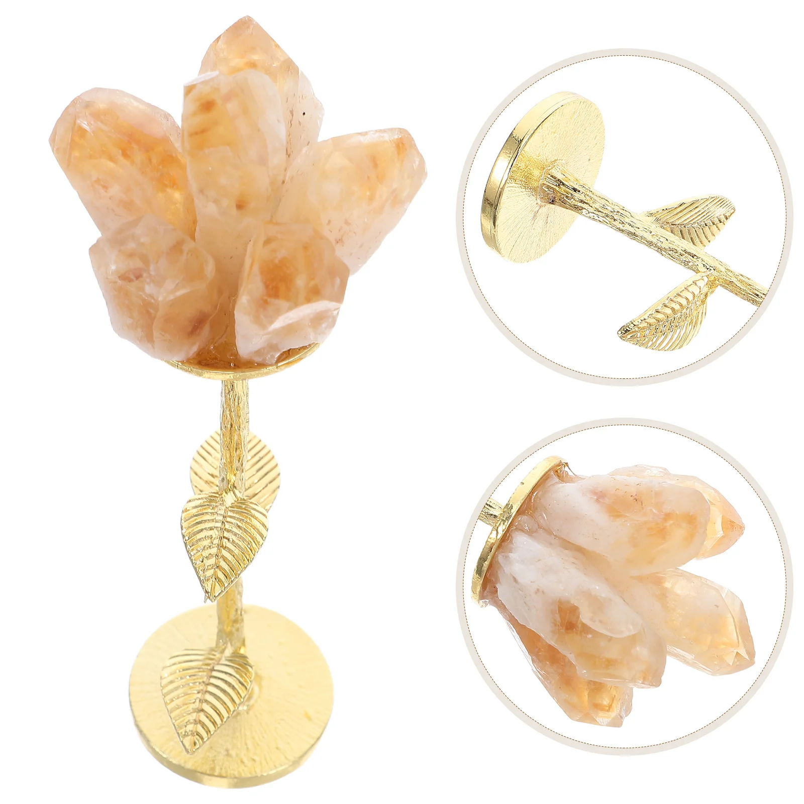 Crystal Flower Ornament Single Metal Stem Citrine Quartz Romantic Crystal Rose Home Tabletop Decoration Flowers for Decoration
Crystal Flower Ornament Single Metal Stem Citrine Quartz Romantic Crystal Rose Home Tabletop Decoration Flowers for Decoration