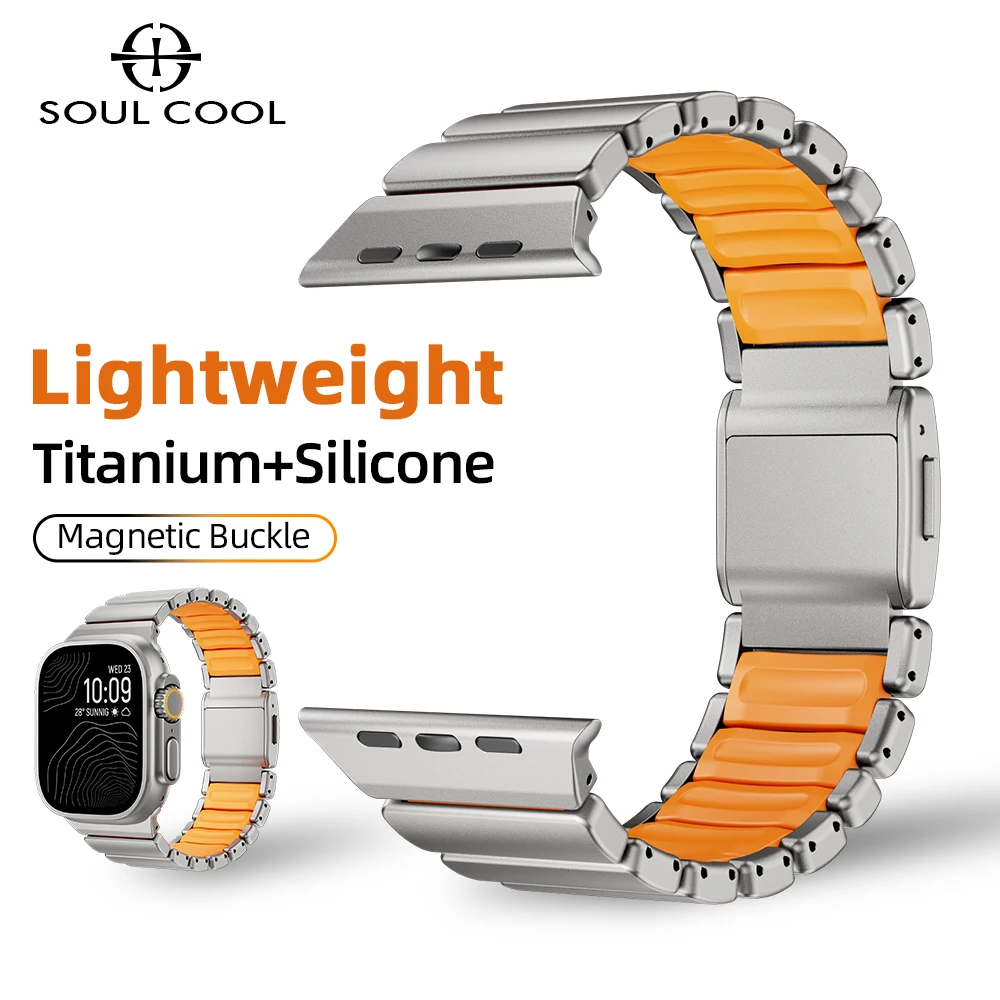 Soul Cool Armor Titanium Strap Magnetic Buckle Band For Apple Watch Ultra 3 2 1 49mm, S11 10 SE 9 8 7 44 45 46mm, High Quality
Soul Cool Armor Titanium Strap Magnetic Buckle Band For Apple Watch Ultra 3 2 1 49mm, S11 10 SE 9 8 7 44 45 46mm, High Quality