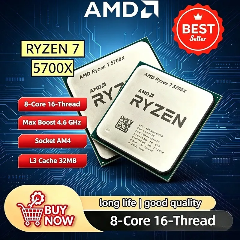 100% Brand New AMD Ryzen 7 5700X 8-Core 16-Thread 7NM 3.4GHz L3=32M Processor DDR4 65W R7 5700X Socket AM4 New
100% Brand New AMD Ryzen 7 5700X 8-Core 16-Thread 7NM 3.4GHz L3=32M Processor DDR4 65W R7 5700X Socket AM4 New