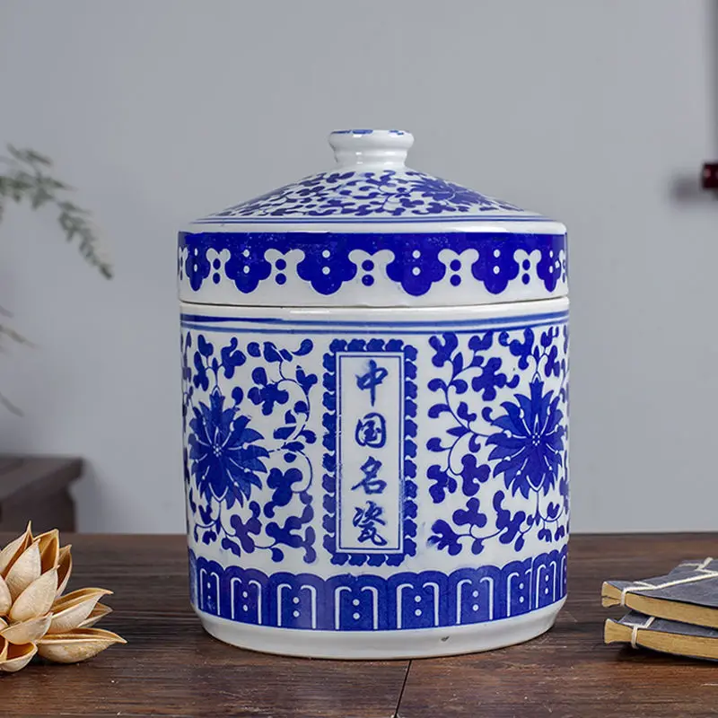 Ceramic Blue And White Storage Jar Covered Sealed Sugar Canister Coffee Candy Storage Container Kitchen Storage Solution
Ceramic Blue And White Storage Jar Covered Sealed Sugar Canister Coffee Candy Storage Container Kitchen Storage Solution