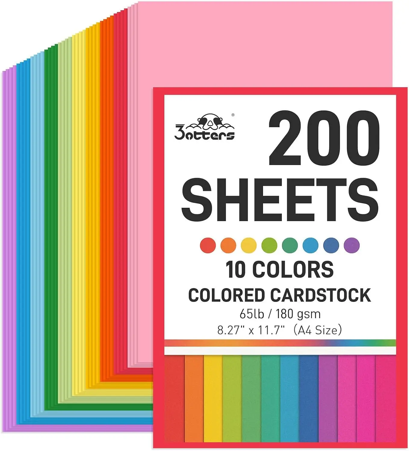 200 Sheets Construction Paper, 10 Colors, 65lb/180gsm Cardstock, A4 Size, for Crafts, School, DIY, Party
200 Sheets Construction Paper, 10 Colors, 65lb/180gsm Cardstock, A4 Size, for Crafts, School, DIY, Party