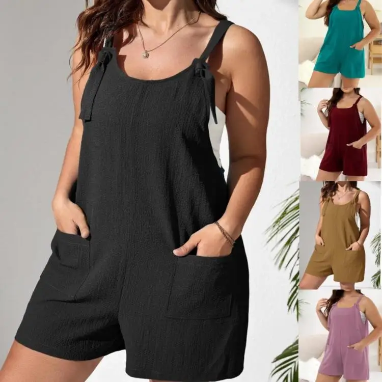 Summer 2026 Women's Casual Pocket Vest Pantsuit Large Size Cross-Border Fashion Commute Style Mid-Waist Short Pants
Summer 2026 Women's Casual Pocket Vest Pantsuit Large Size Cross-Border Fashion Commute Style Mid-Waist Short Pants
