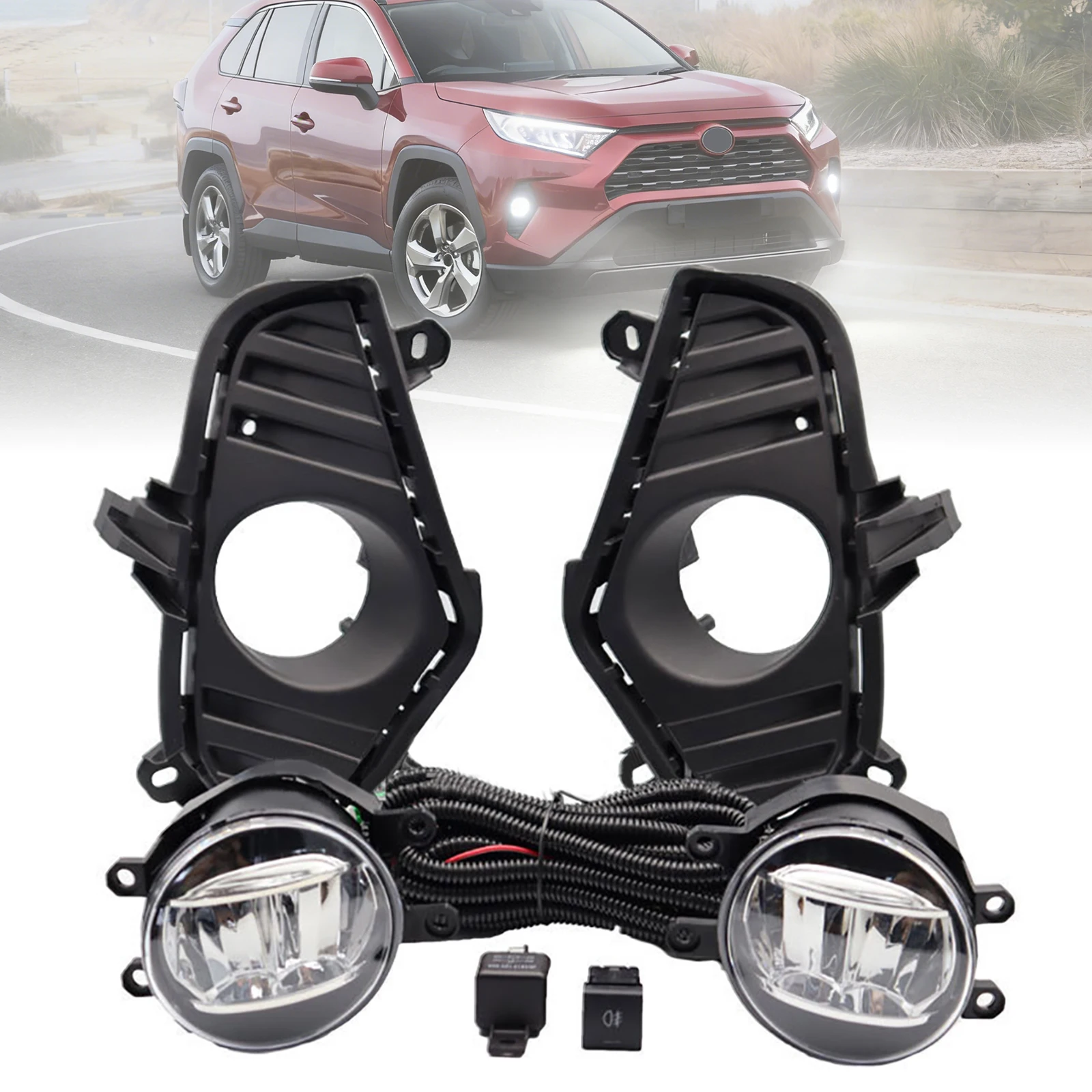 8121002160 8122002160 2pcs Front Bumper LED Fog Lights Daytime Running Light For Toyota RAV4 2019 2020 2021 2022
8121002160 8122002160 2pcs Front Bumper LED Fog Lights Daytime Running Light For Toyota RAV4 2019 2020 2021 2022