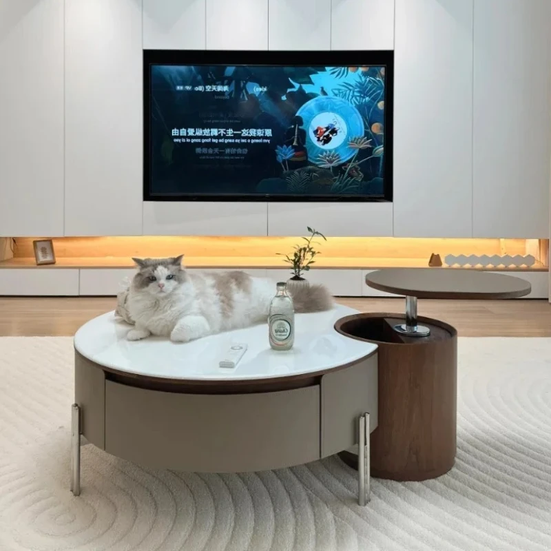 New Italian Minimalist Coffee Table Lifting Rotating Round Nordic Coffee Table Hallway Room Tavolino Da Salotto Furniture
New Italian Minimalist Coffee Table Lifting Rotating Round Nordic Coffee Table Hallway Room Tavolino Da Salotto Furniture