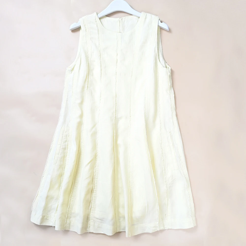 Summer New Women's Linen Blend Casual Loose A-Line Vest Dress Short Skirt Comfortable Breathable round Neck Sleeveless Dress
Summer New Women's Linen Blend Casual Loose A-Line Vest Dress Short Skirt Comfortable Breathable round Neck Sleeveless Dress