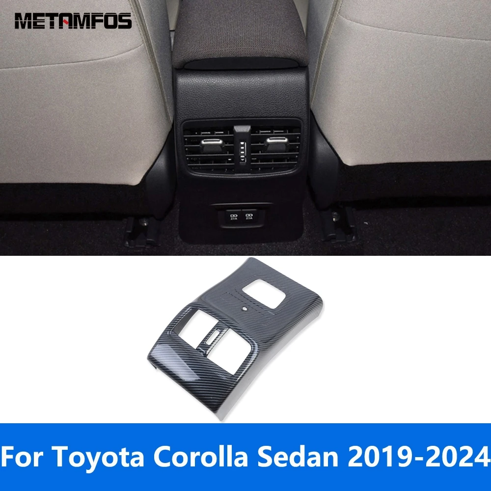 For Toyota Corolla Sedan 2019-2023 2024 Carbon Fiber Armrest Box Rear Air Condition Vent Outlet Cover Trim Interior Accessories
For Toyota Corolla Sedan 2019-2023 2024 Carbon Fiber Armrest Box Rear Air Condition Vent Outlet Cover Trim Interior Accessories