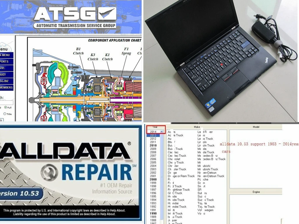 90% new Laptop i5 cpu T410 installed Alldata Auto Repair Software 3 kinds All Data 10.53 Mit5 ATSG 2012 Software 1TB HDD
90% new Laptop i5 cpu T410 installed Alldata Auto Repair Software 3 kinds All Data 10.53 Mit5 ATSG 2012 Software 1TB HDD