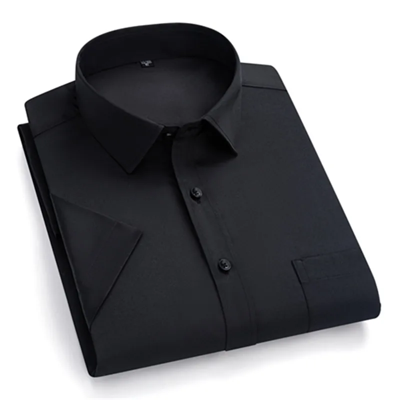 Plus Large 7XL Summer Men's Dress Shirts Casual Cool Solid Color Business Social Thin Wear Soft Single Pocket Formal Black Tops
Plus Large 7XL Summer Men's Dress Shirts Casual Cool Solid Color Business Social Thin Wear Soft Single Pocket Formal Black Tops