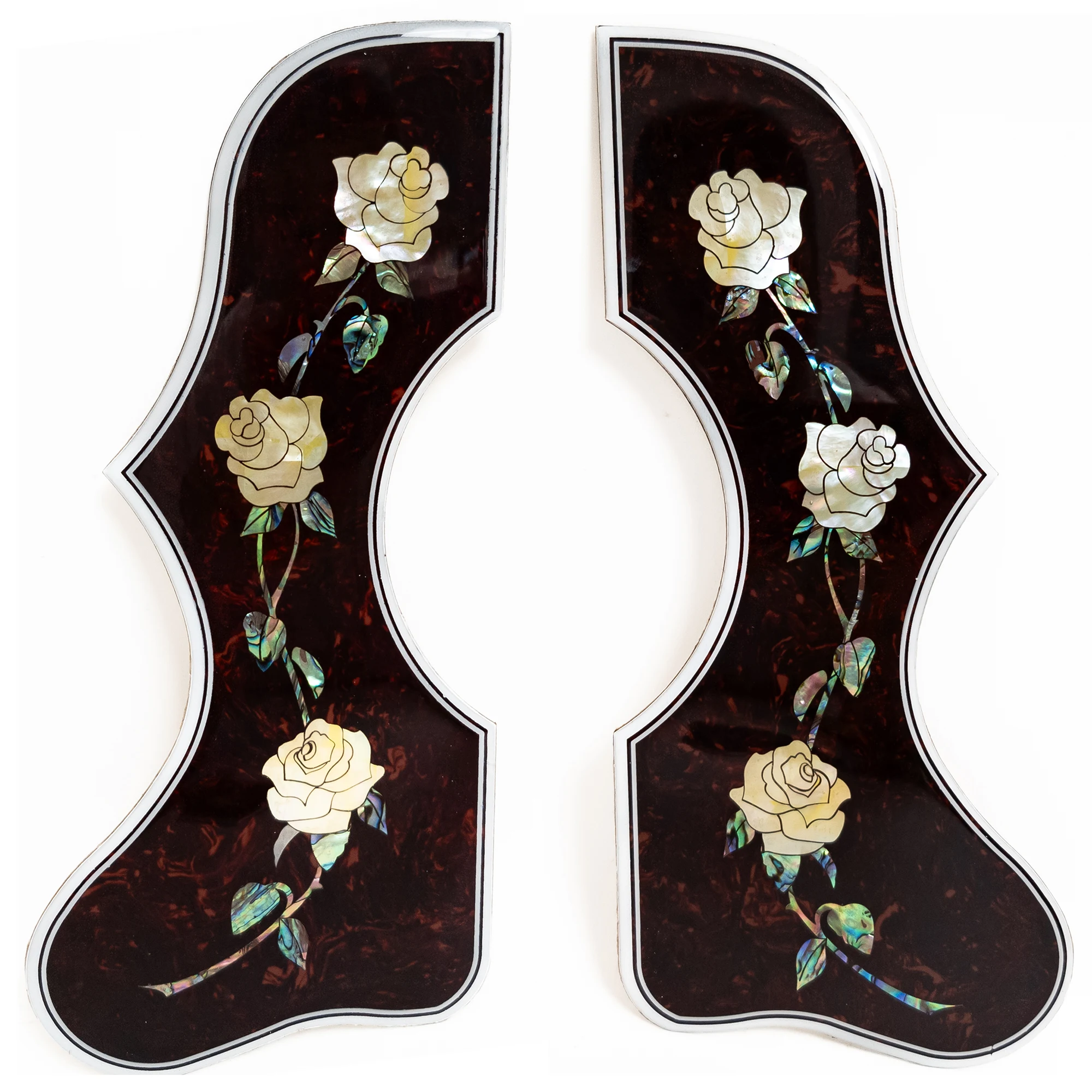 Acoustic Guitar Pickguard Real Shell Inlay Floral Design,for J-200 SJ-200, 2MM Self-Adhesive Scratch Plate,Fits 41-42 Inch
Acoustic Guitar Pickguard Real Shell Inlay Floral Design,for J-200 SJ-200, 2MM Self-Adhesive Scratch Plate,Fits 41-42 Inch