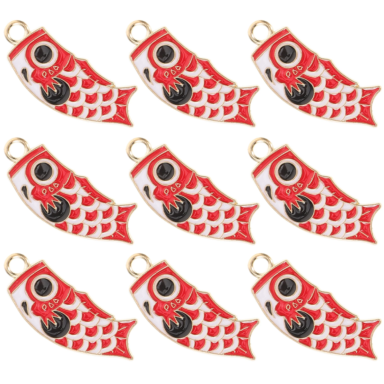 10 Pcs Carp Pendant Fish Alloy Jewelry Charms Red Koinobori Hanging Decor Lightweight DIY Craft Supplies Accessories
10 Pcs Carp Pendant Fish Alloy Jewelry Charms Red Koinobori Hanging Decor Lightweight DIY Craft Supplies Accessories