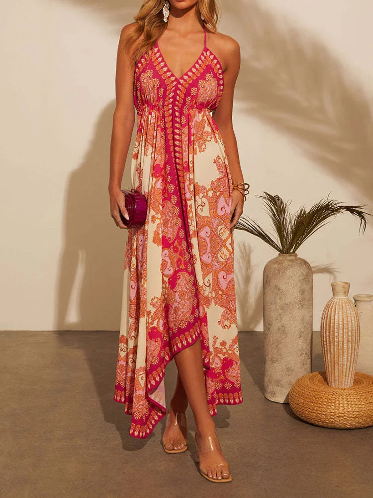 V Neck Print Bandage Chic Maxi Dress, Women Summer Sleeveless Simple Party Dress, 2025 Backless Patchwork Ladies Dress Vestidos
V Neck Print Bandage Chic Maxi Dress, Women Summer Sleeveless Simple Party Dress, 2025 Backless Patchwork Ladies Dress Vestidos