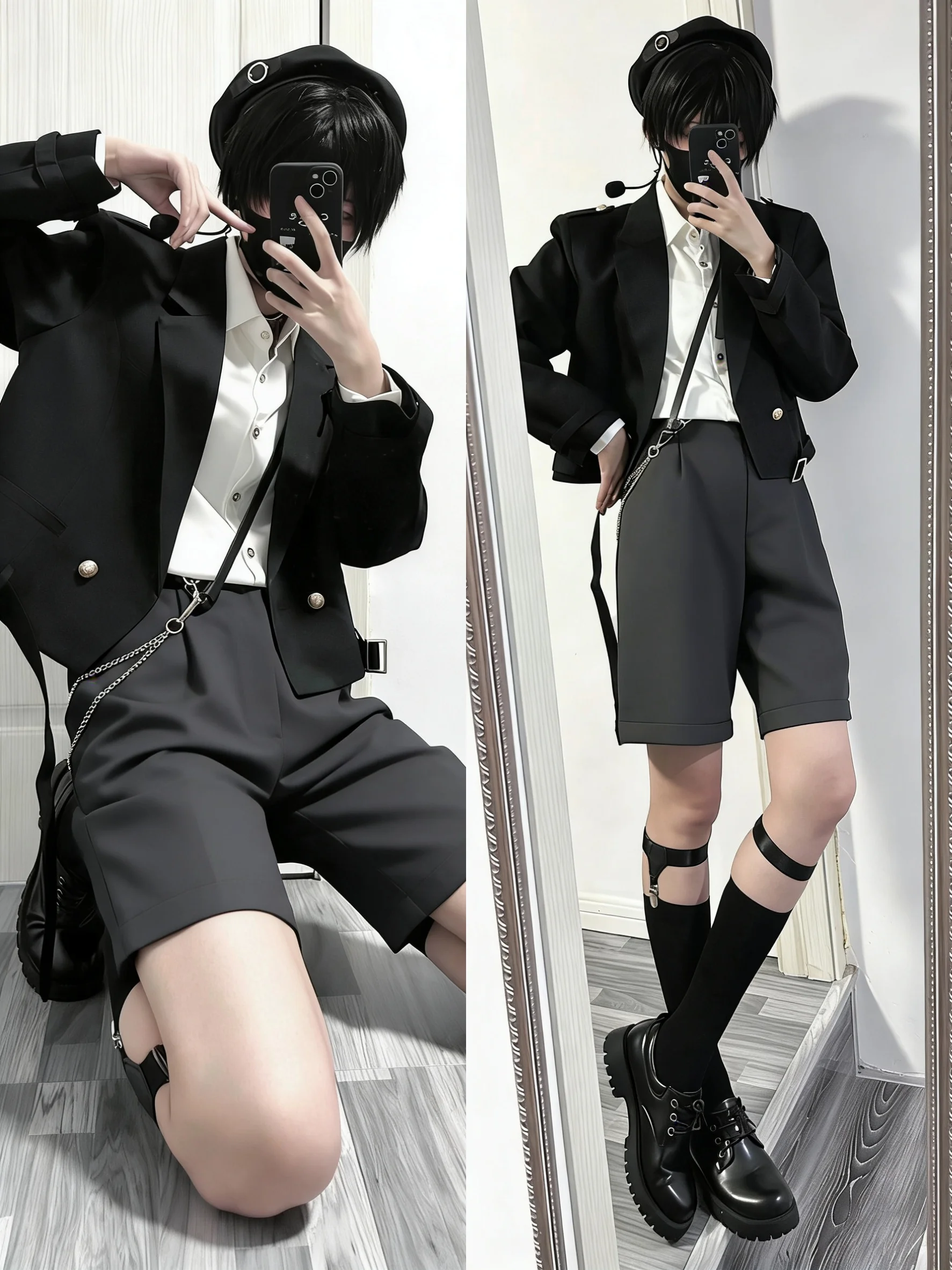 DKJK Uniform Short Pants Men Women Dark Grey College Style Cos Breathable Thin Loose Versatile Five Half Length Pants
DKJK Uniform Short Pants Men Women Dark Grey College Style Cos Breathable Thin Loose Versatile Five Half Length Pants