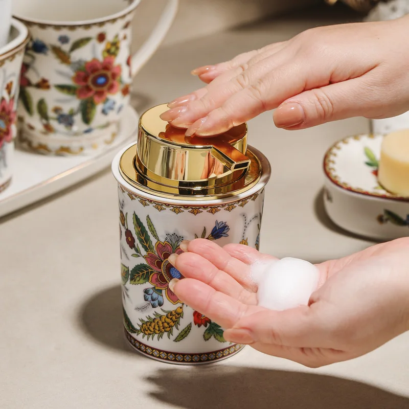 French Floral Mousse Foaming Dispenser Luxury Bath Foam Pump Bathroom Essential Decorative Soap Foamer Elegant Lotion Rose-Gold
French Floral Mousse Foaming Dispenser Luxury Bath Foam Pump Bathroom Essential Decorative Soap Foamer Elegant Lotion Rose-Gold