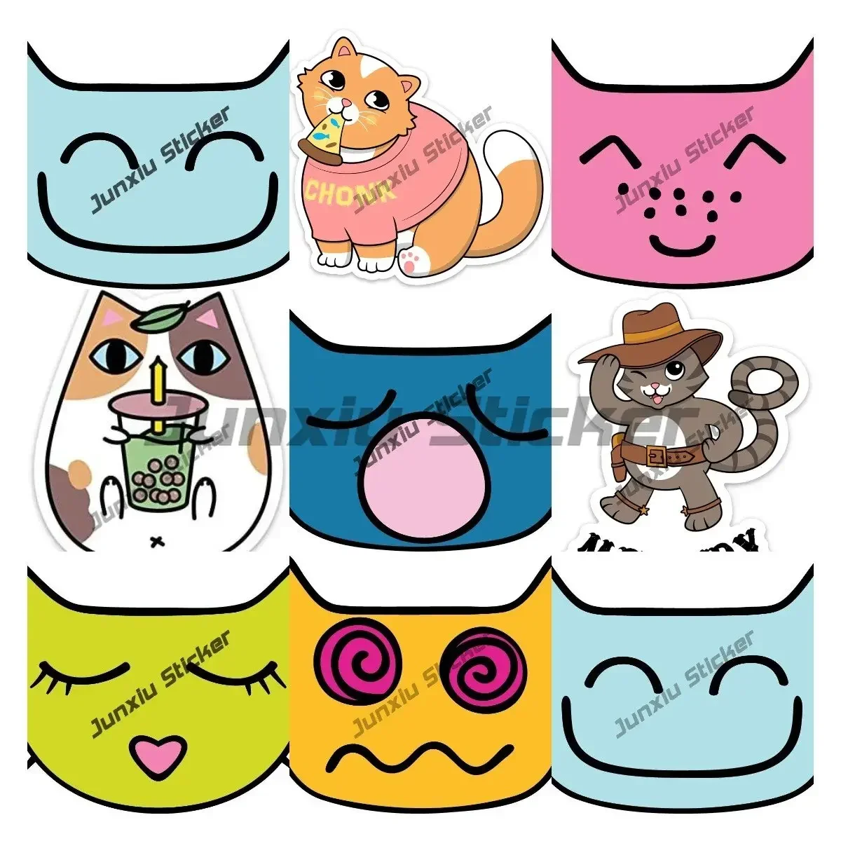 Cute Hippie Cat Face Decals Art Pattern Graffiti Cat Stickers Camper Bumper Truck Window Cover Scratches Sunscreen Decal Decor
Cute Hippie Cat Face Decals Art Pattern Graffiti Cat Stickers Camper Bumper Truck Window Cover Scratches Sunscreen Decal Decor